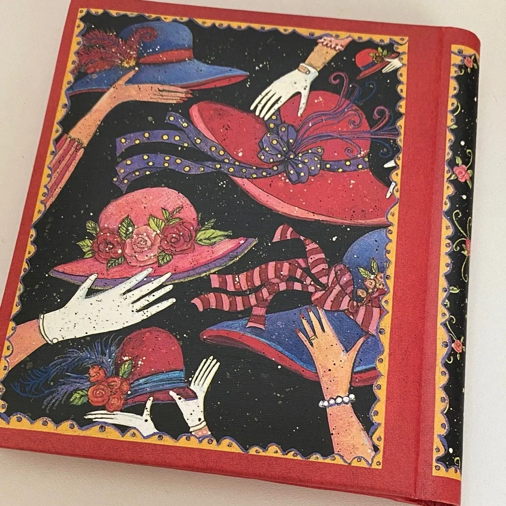 🇺🇸 3/$10 SALE - LANG Red and Blue Hat Design Photo Album unused NWOT